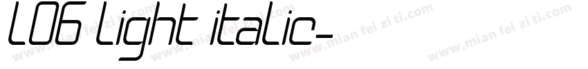 l06 light italic字体转换